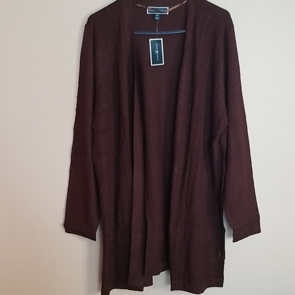 🆕️Karen Scott brown cardigan - Picture 4 of 6